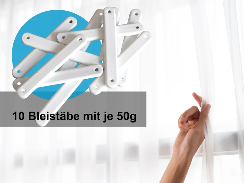 Bleistäbe für Gardinen und Vorhänge – 25 g oder 50 g