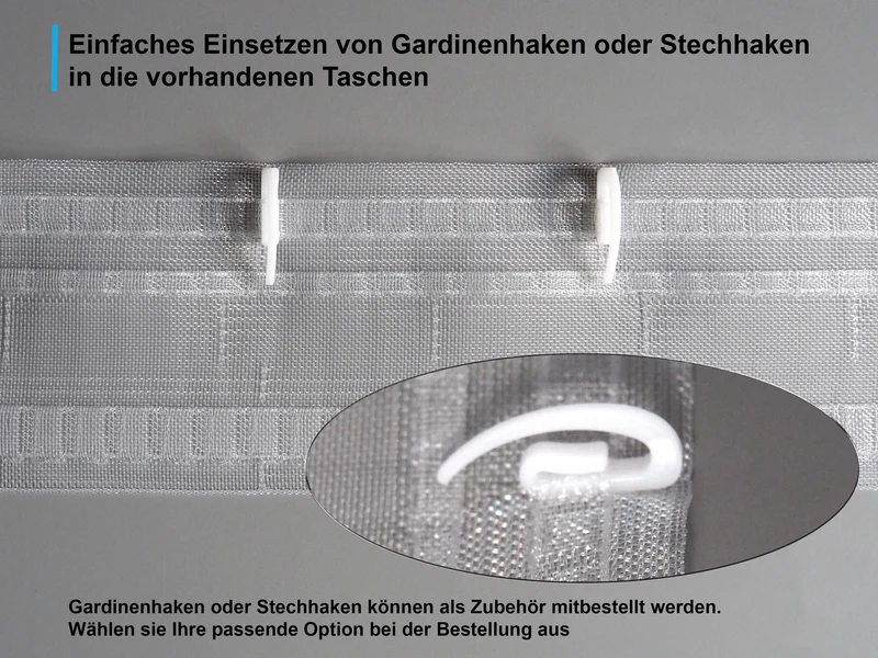 Gardinenband / Wellenband 7,6 cm zum Aufnähen