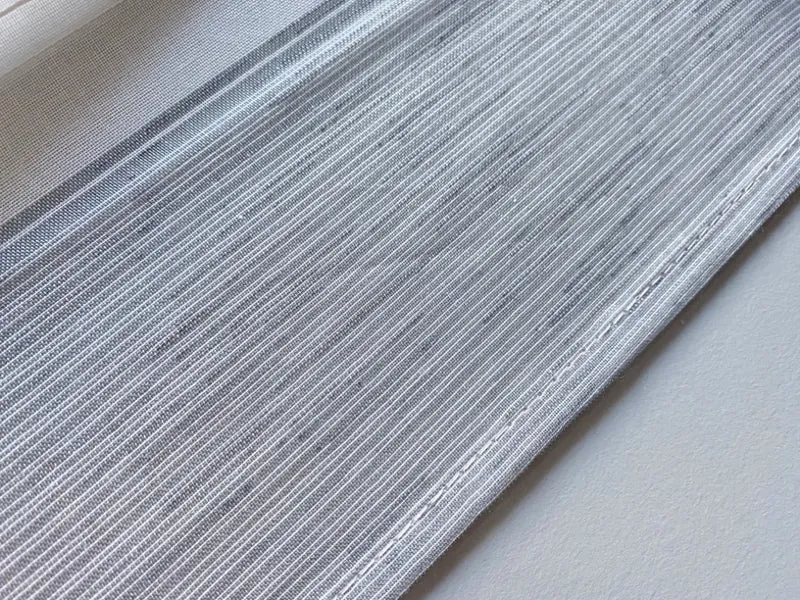 Ösenpanneaux grau/gelb 45x140cm Scheibengardine 4061-05 recycled Nachhaltig produziert