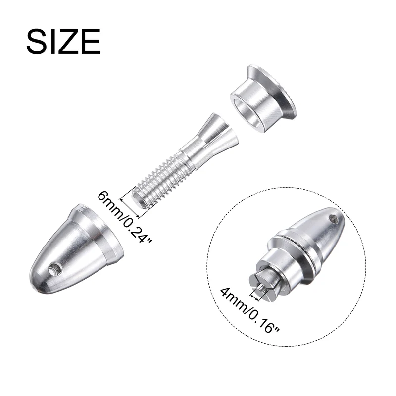 4x6mm RC Airplane Spinner Propeller Adapter, Pack of 8
