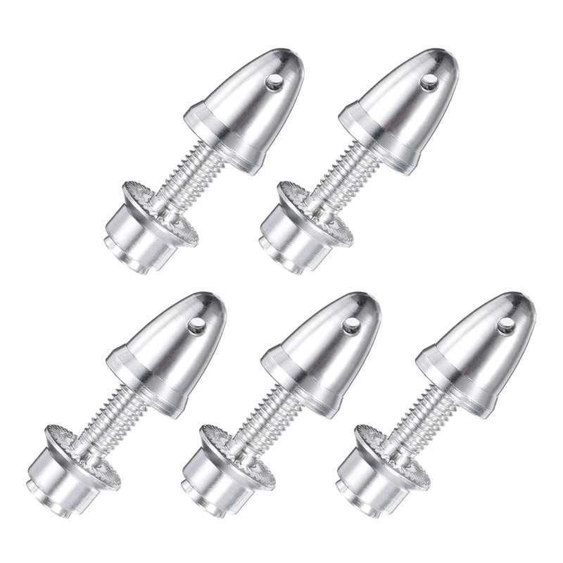 RC Plane Airplane Spinners, 3mm Aperture and 6mm Output Axle Propeller Adapter Saver for Shaft Brushless Motor Speed Controllers, Pack of 5