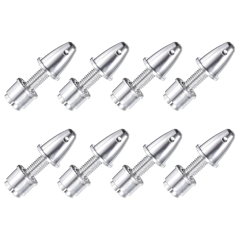 RC Plane Airplane Spinners, 3mm Aperture and 5mm Output Axle Propeller Adapter Saver for Shaft Brushless Motor Speed Controllers, Pack of 8