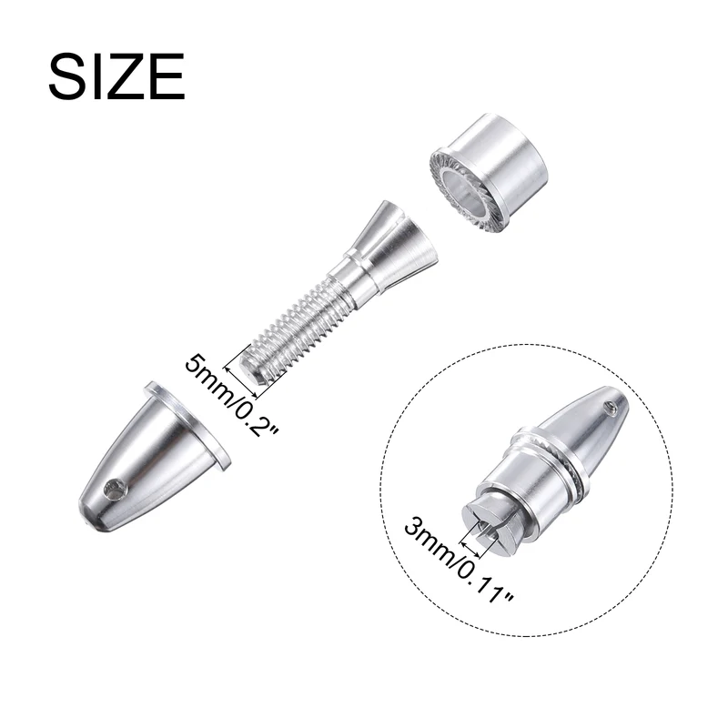 3x5mm RC Airplane Spinner Propeller Adapter, Pack of 1