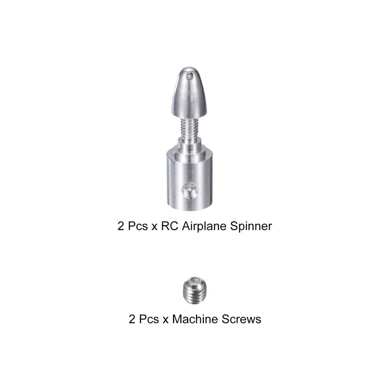 RC Plane Airplane Spinners, 2mm Fastening Propeller Adapter Saver with 2 Machine Screws for Shaft Brushless Motor Speed Controllers, Pack of 2