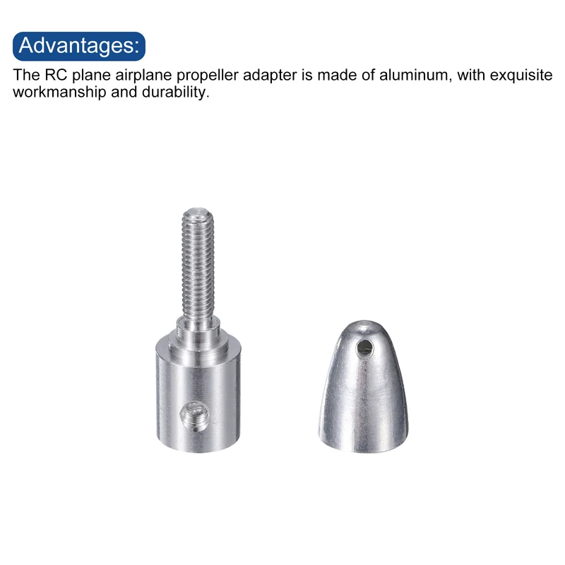 RC Plane Airplane Spinners, 2mm Fastening Propeller Adapter Saver with 2 Machine Screws for Shaft Brushless Motor Speed Controllers, Pack of 2
