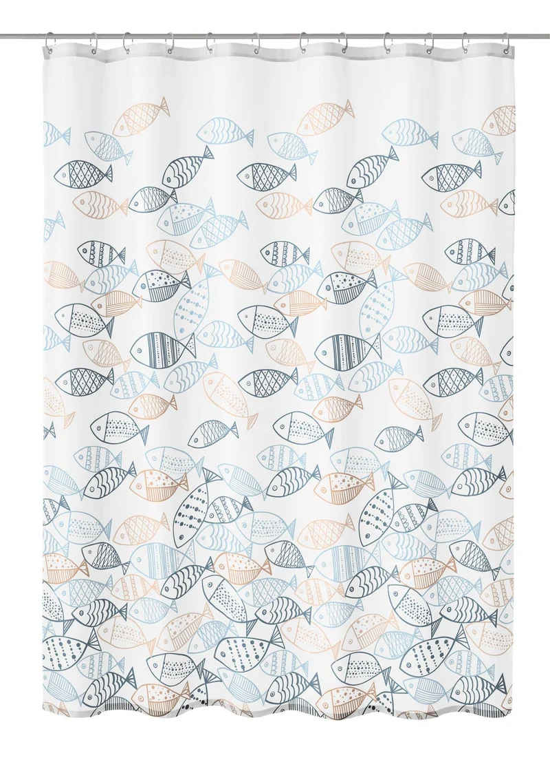 Duschvorhang Textil SARDINAS Multicolor 180 x 200 cm