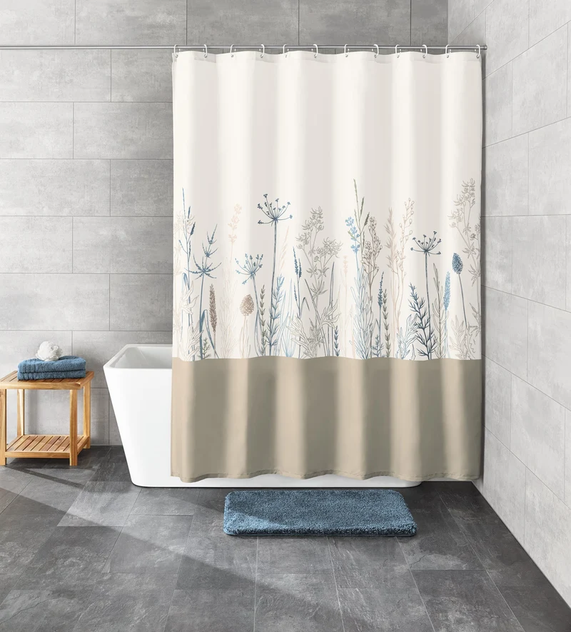 Duschvorhang Textil SAVANNAH Multicolor 180 x 200 cm