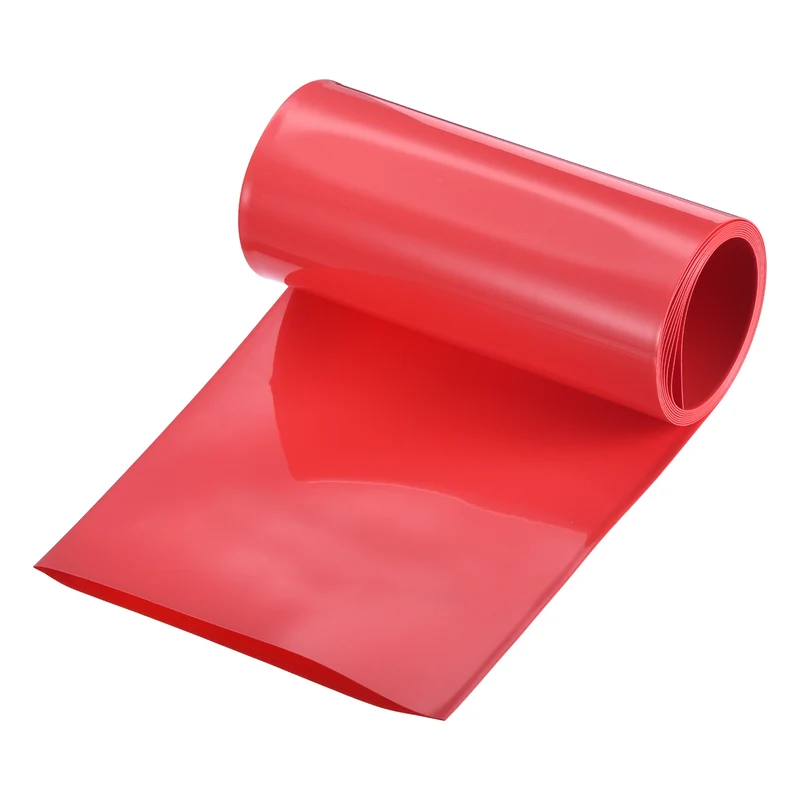 Battery Wrap, Heat Shrink Tubing, 125mm Flat Width 80mm ID, Red