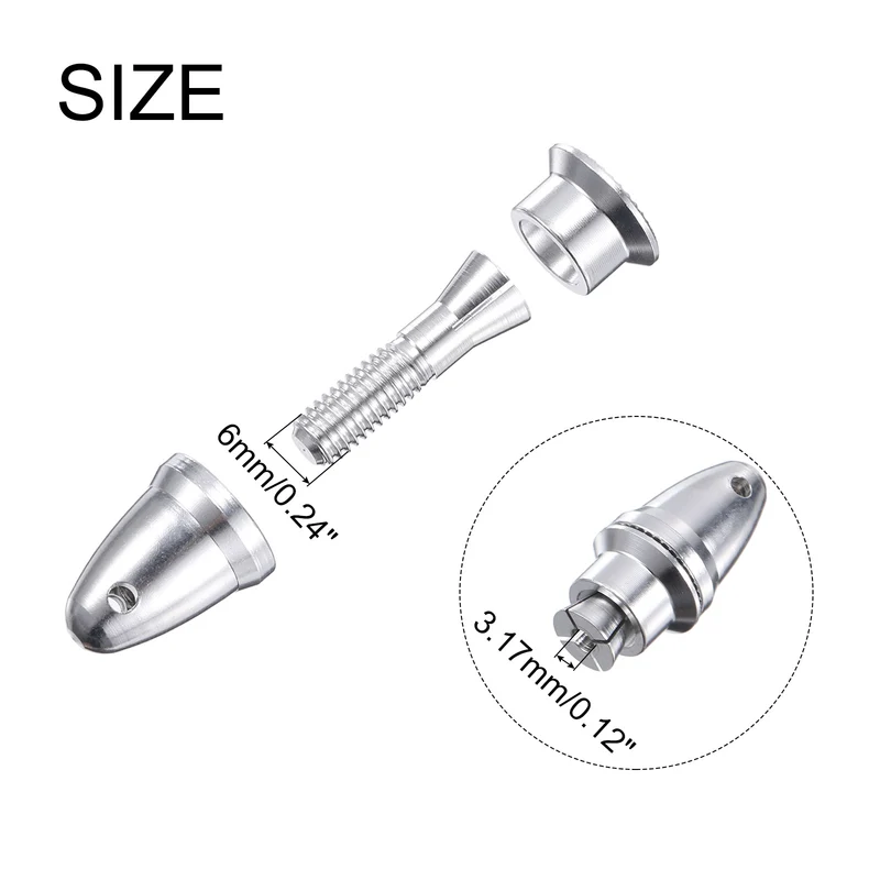 6PCS 3.17x6mm RC Airplane Spinner Propeller Adapter for Shaft Brushless Motor