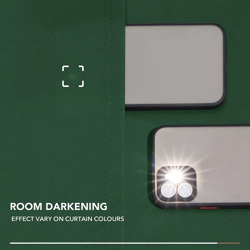 Deconovo Blickdicht Gardinen Verdunkelungsvorhänge mit Schlaufen 2er Set