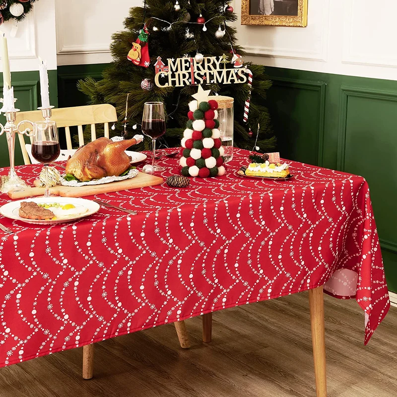 Deconovo Verzierung Weihnachten Tischdecke