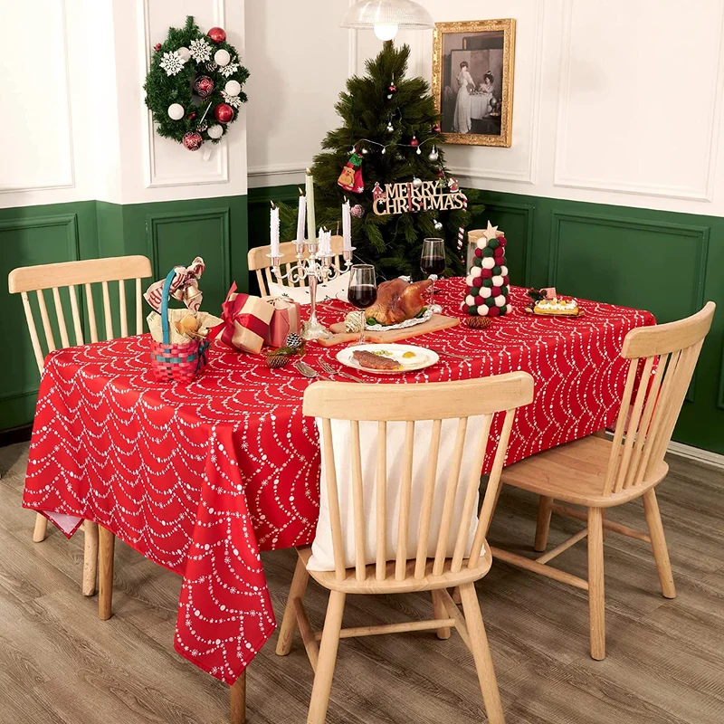 Deconovo Verzierung Weihnachten Tischdecke