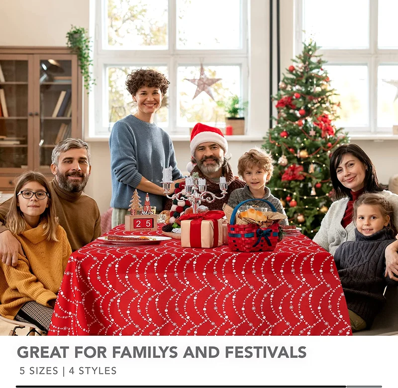 Deconovo Verzierung Weihnachten Tischdecke