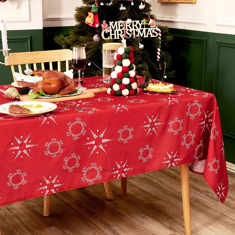 Deconovo Verzierung Weihnachten Tischdecke