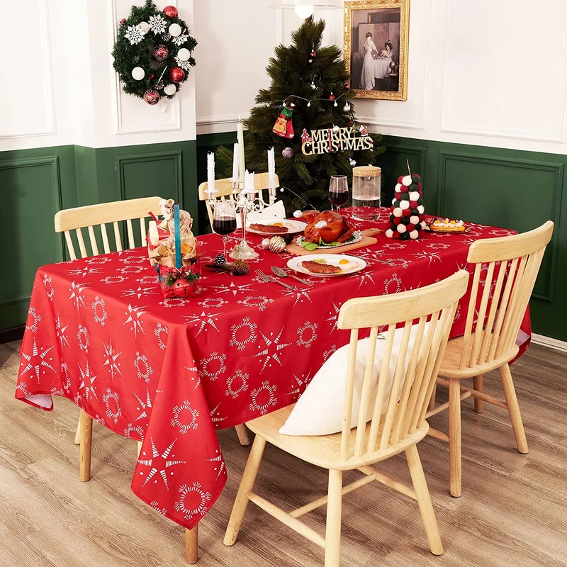 Deconovo Verzierung Weihnachten Tischdecke