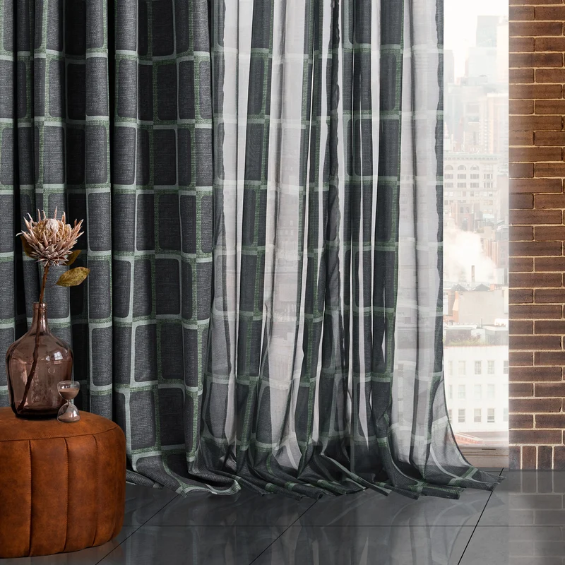 Transparente Gardinen Urban Timmore 2er Set