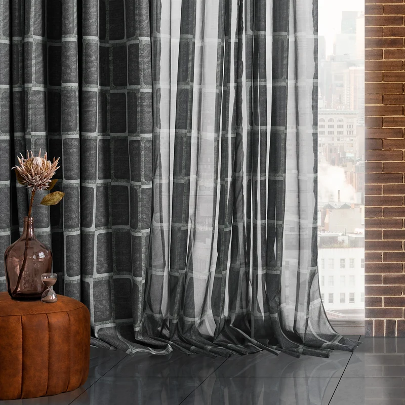 Transparente Gardinen Urban Timmore 2er Set
