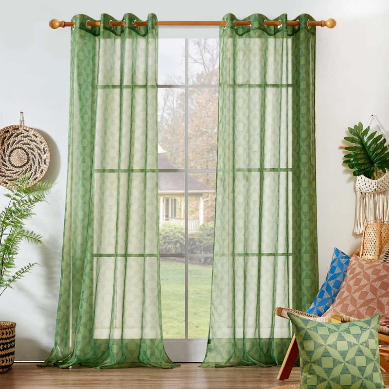 Transparente Gardinen Bohome Nest 2er Set