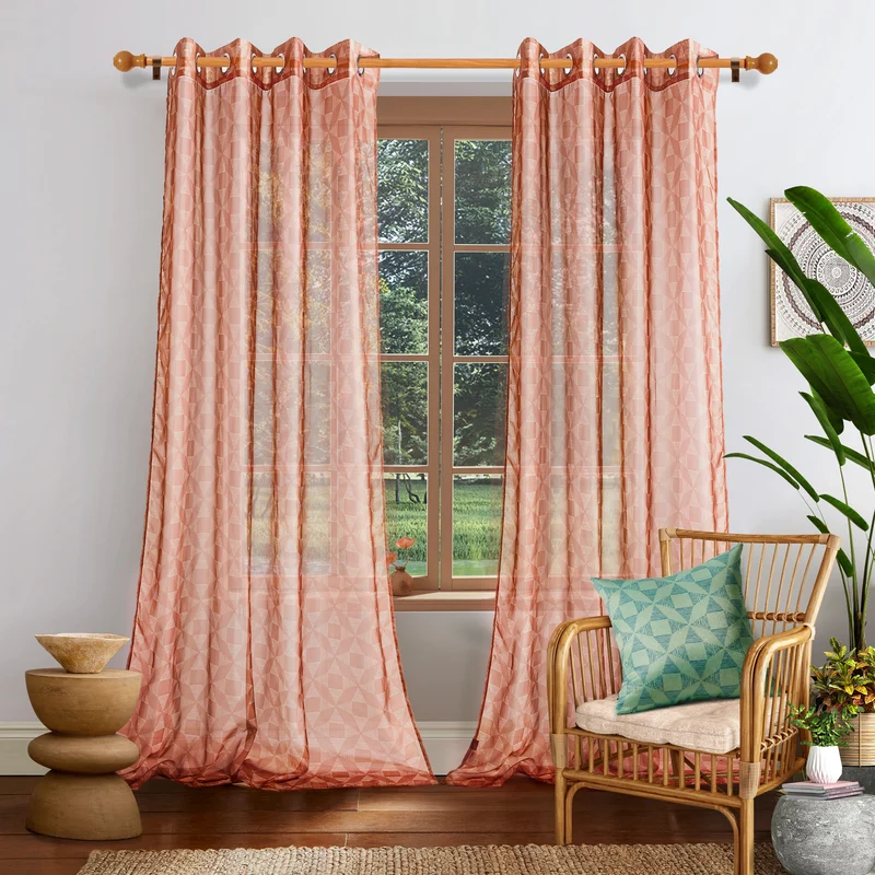 Transparente Gardinen Bohome Nest 2er Set