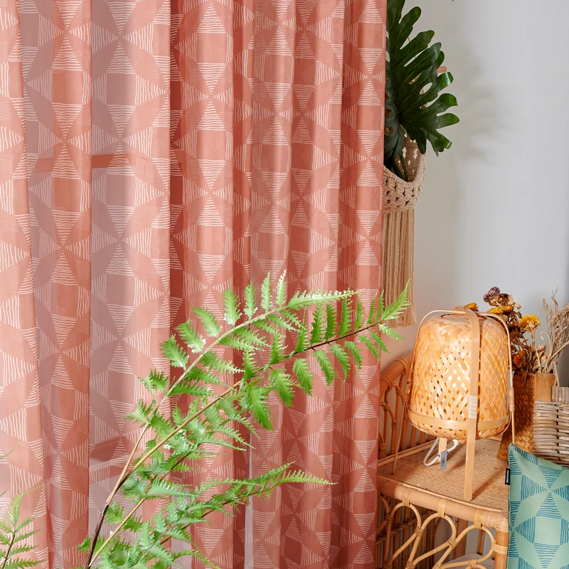 Transparente Gardinen Bohome Nest 2er Set