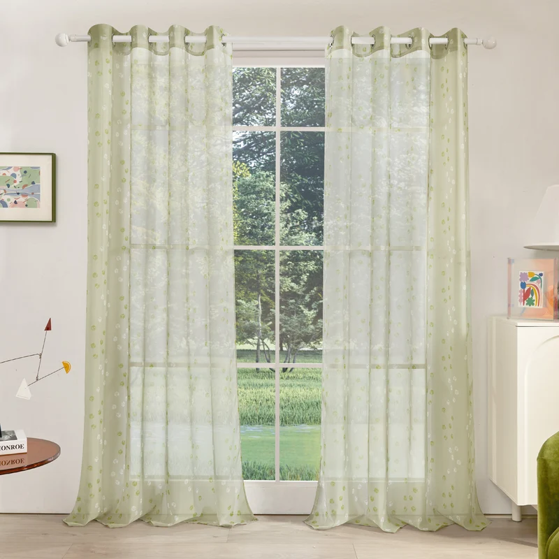 Transparente Gardinen Modern Cubic Play 2er Set