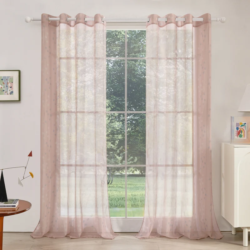 Transparente Gardinen Modern Cubic Play 2er Set
