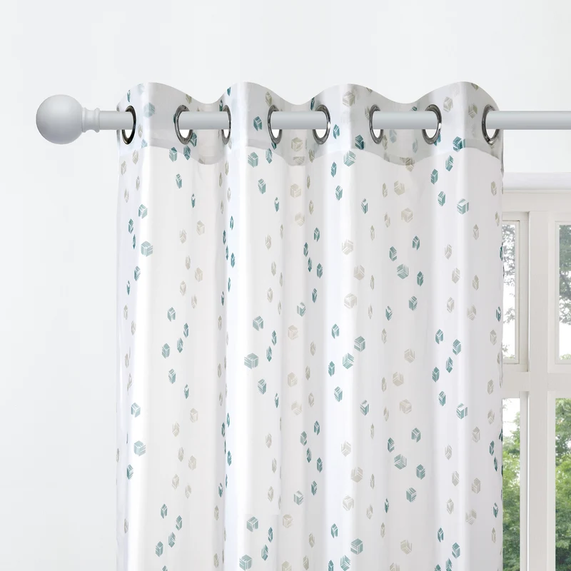 Transparente Gardinen Modern Cubic Play 2er Set