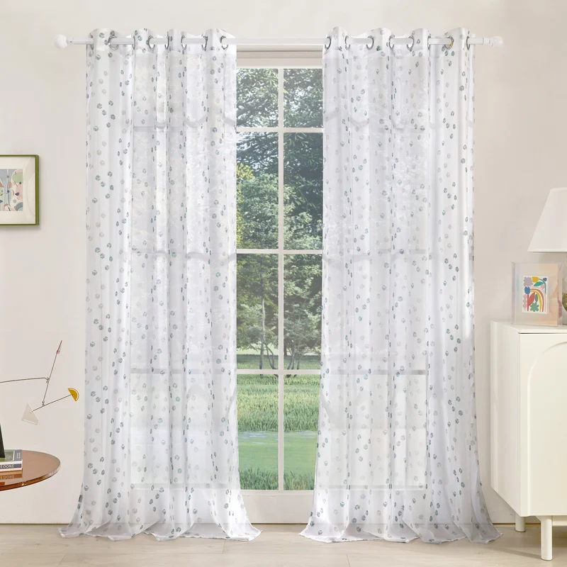 Transparente Gardinen Modern Cubic Play 2er Set