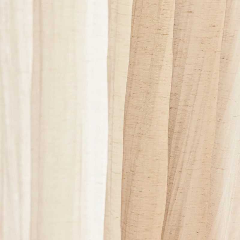Lightweight Crinkled Linen Gauze Drapes – Living & Dining Room Curtains, Semi-Privacy & Light-Filtering Drapes