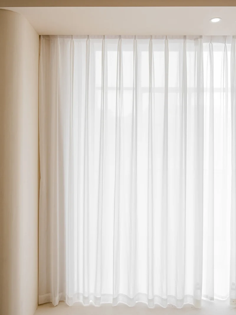 Ultra-Thin White Gauze Sheer Curtains – Durable Scratch Resistant Voile Curtain