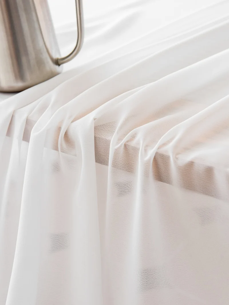 Ultra-Thin White Gauze Sheer Curtains – Durable Scratch Resistant Voile Curtain
