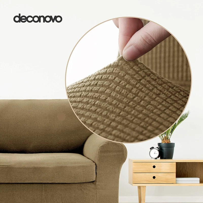 Deconovo Sofabezug Jacquard Sofaüberwurf Stretch Couchhusse