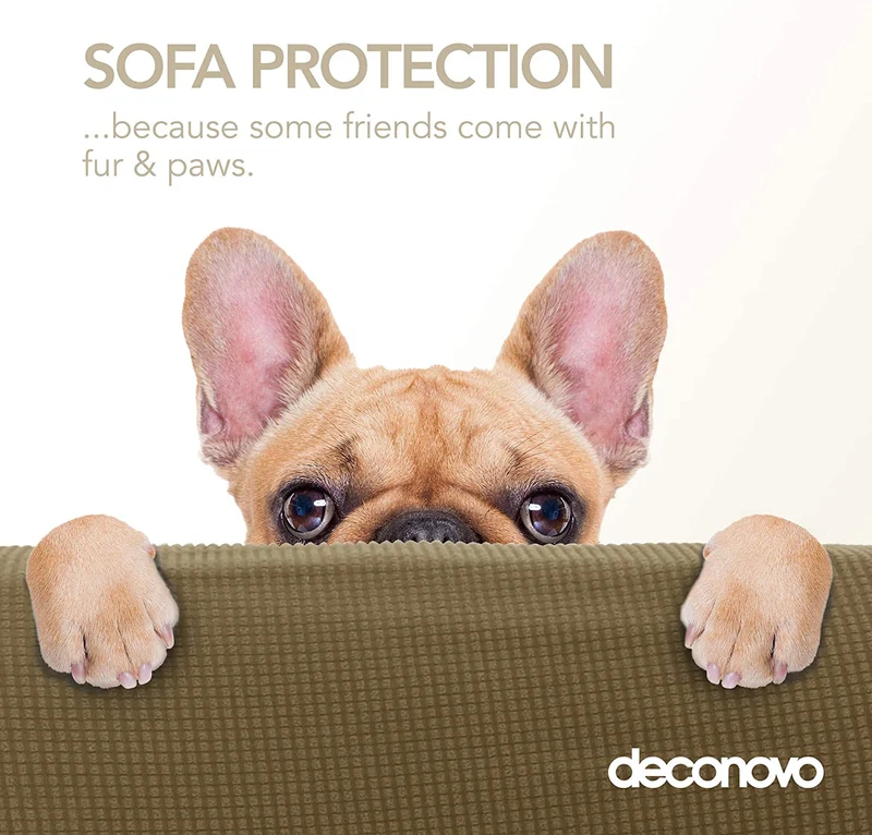 Deconovo Sofabezug Jacquard Sofaüberwurf Stretch Couchhusse