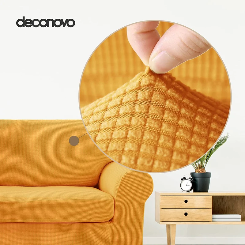 Deconovo Sofabezug Jacquard Sofaüberwurf Stretch Couchhusse