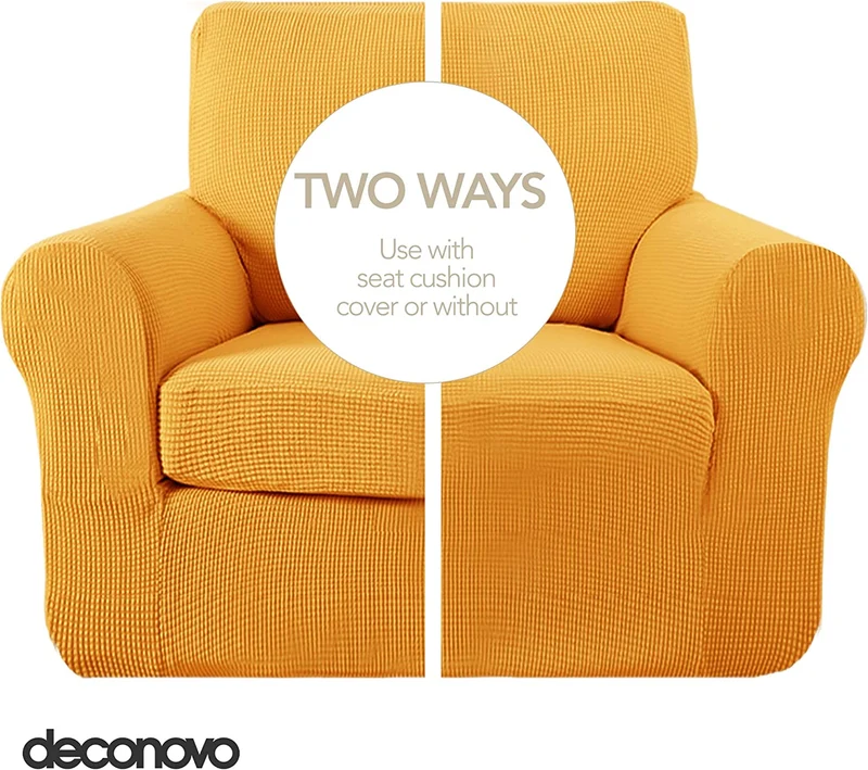Deconovo Sofabezug Jacquard Sofaüberwurf Stretch Couchhusse