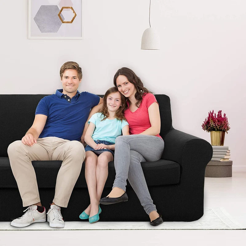 Deconovo Sofabezug Jacquard Sofaüberwurf Stretch Couchhusse