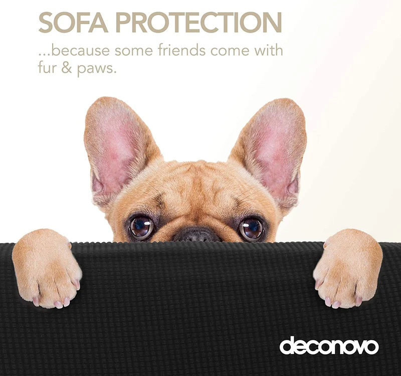 Deconovo Sofabezug Jacquard Sofaüberwurf Stretch Couchhusse