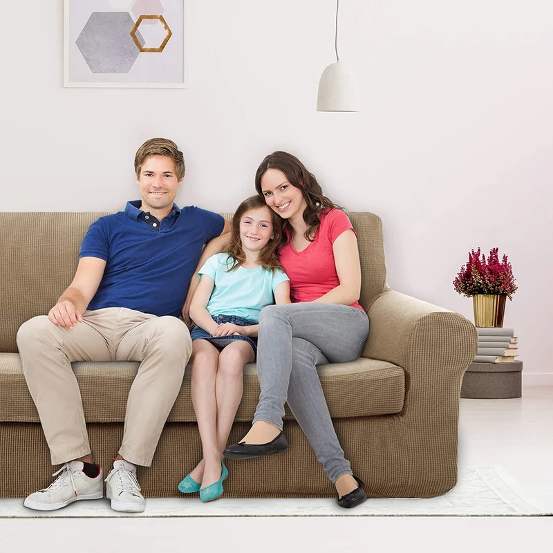 Deconovo Sofabezug Jacquard Sofaüberwurf Stretch Couchhusse