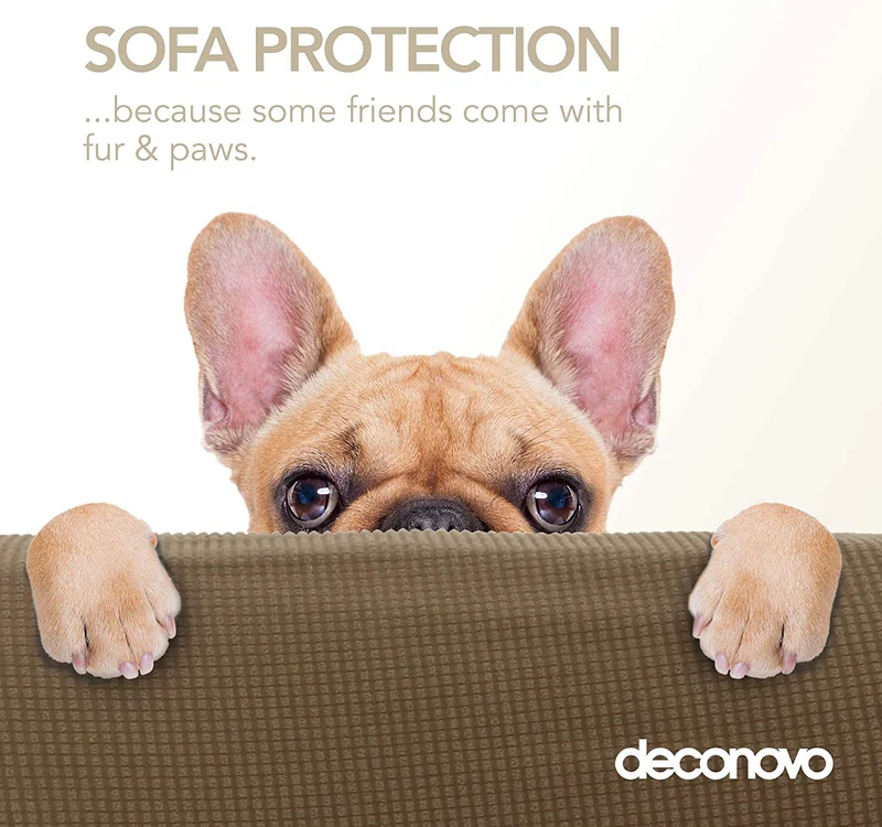 Deconovo Sofabezug Jacquard Sofaüberwurf Stretch Couchhusse
