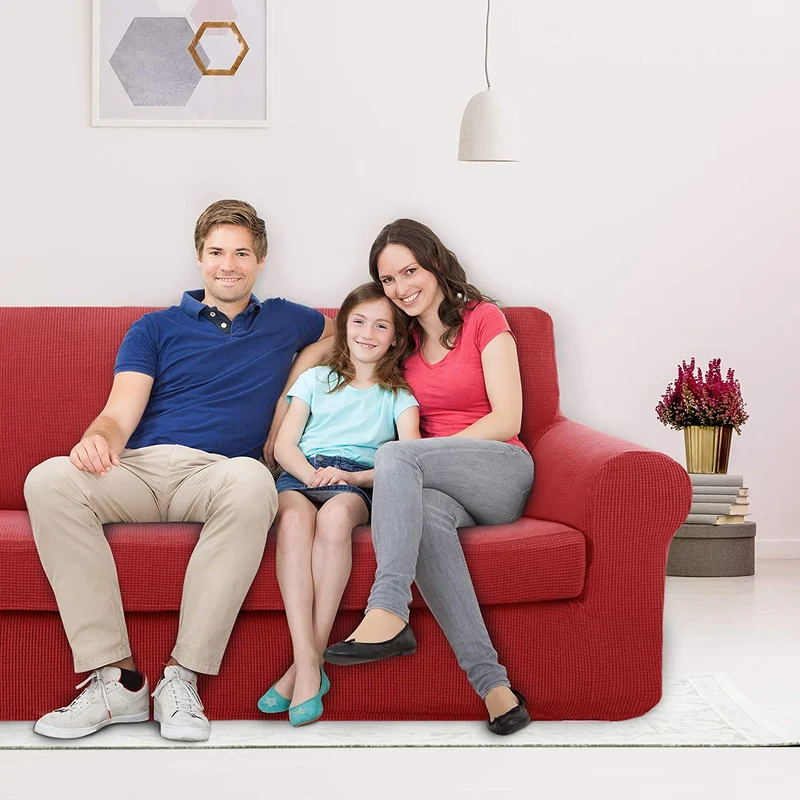 Deconovo Sofabezug Jacquard Sofaüberwurf Stretch Couchhusse