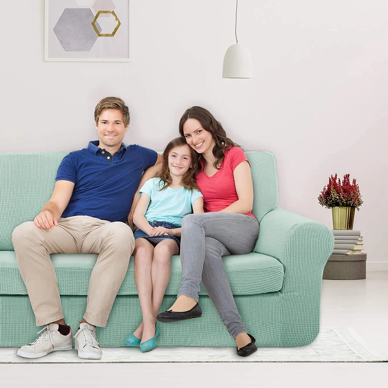 Deconovo Sofabezug Jacquard Sofaüberwurf Stretch Couchhusse