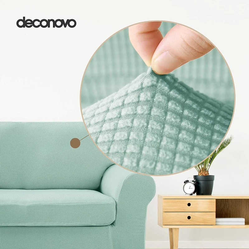 Deconovo Sofabezug Jacquard Sofaüberwurf Stretch Couchhusse