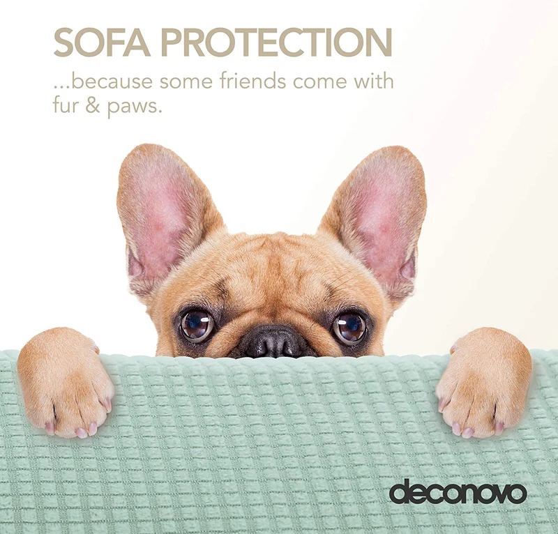 Deconovo Sofabezug Jacquard Sofaüberwurf Stretch Couchhusse
