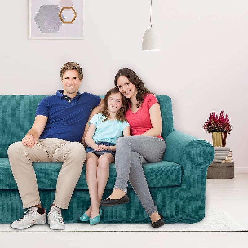 Deconovo Sofabezug Jacquard Sofaüberwurf Stretch Couchhusse
