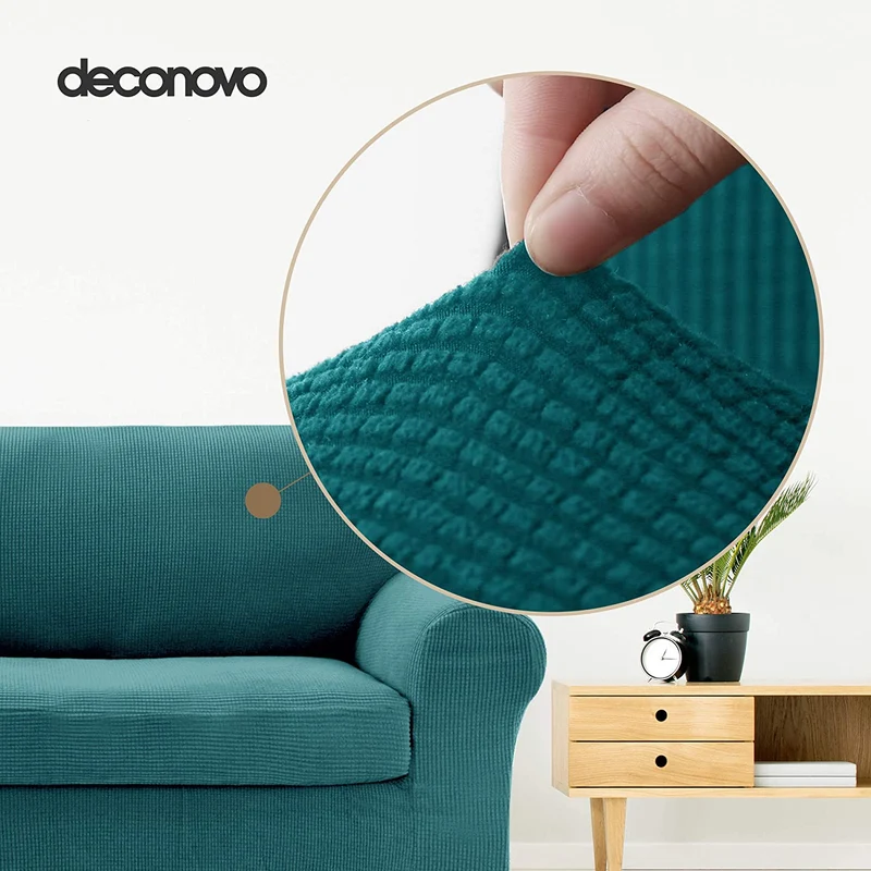 Deconovo Sofabezug Jacquard Sofaüberwurf Stretch Couchhusse