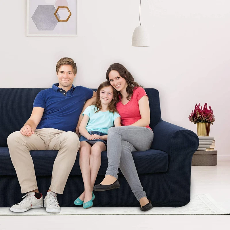 Deconovo Sofabezug Jacquard Sofaüberwurf Stretch Couchhusse