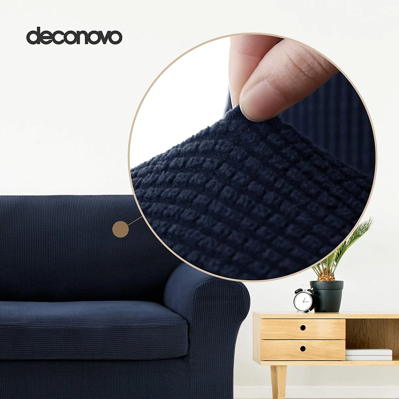 Deconovo Sofabezug Jacquard Sofaüberwurf Stretch Couchhusse