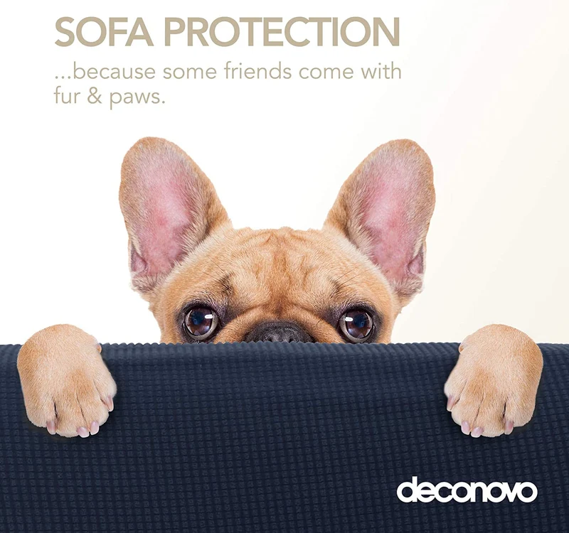 Deconovo Sofabezug Jacquard Sofaüberwurf Stretch Couchhusse