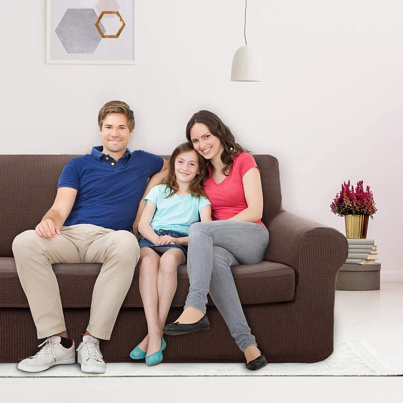 Deconovo Sofabezug Jacquard Sofaüberwurf Stretch Couchhusse