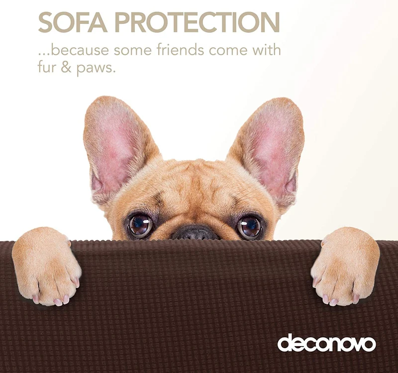 Deconovo Sofabezug Jacquard Sofaüberwurf Stretch Couchhusse